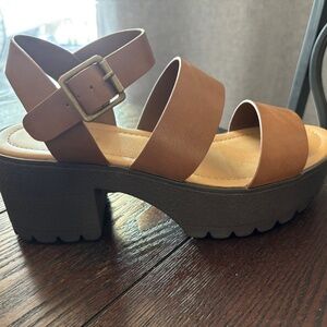 Brown Wedge Sandals
